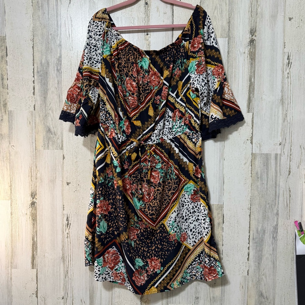 Speed Control Multicolor Patchwork Dress - Picture 3 of 10